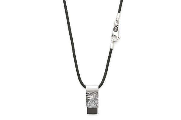 Leather Necklace with Black Onyx TAG 184BLK
